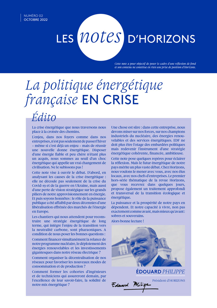 N°2 : La politique énergétique française en crise 