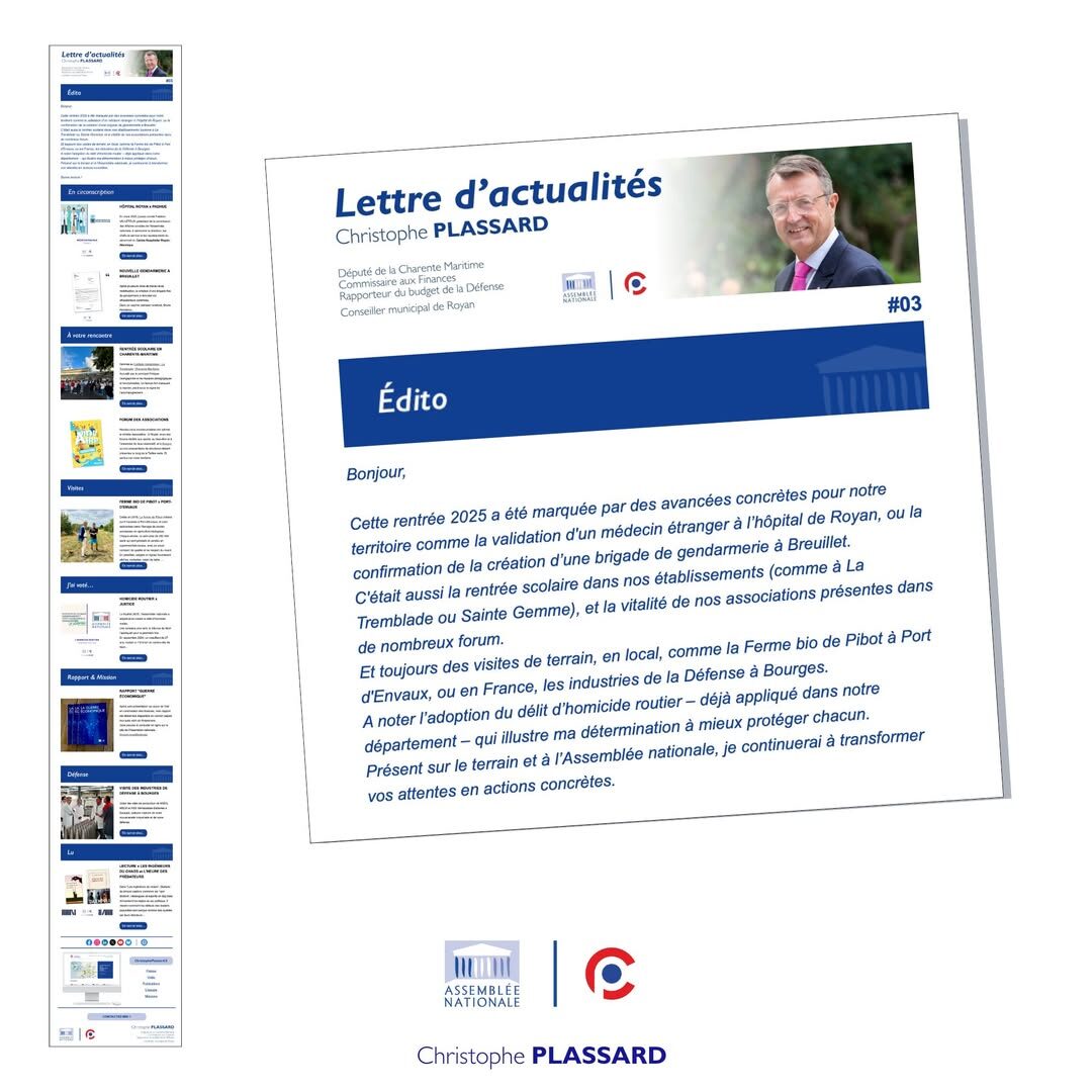 Lettre d’actualités octobre 2025